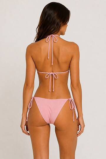 Kadın Boyundan Bağlamalı Şık Üçgen Bikini Takımı - 25