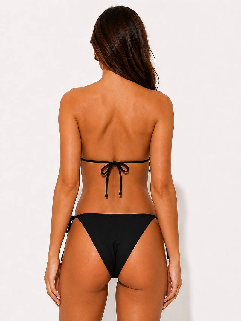 Kadın Boyundan Bağlamalı Şık Üçgen Bikini Takımı - 59